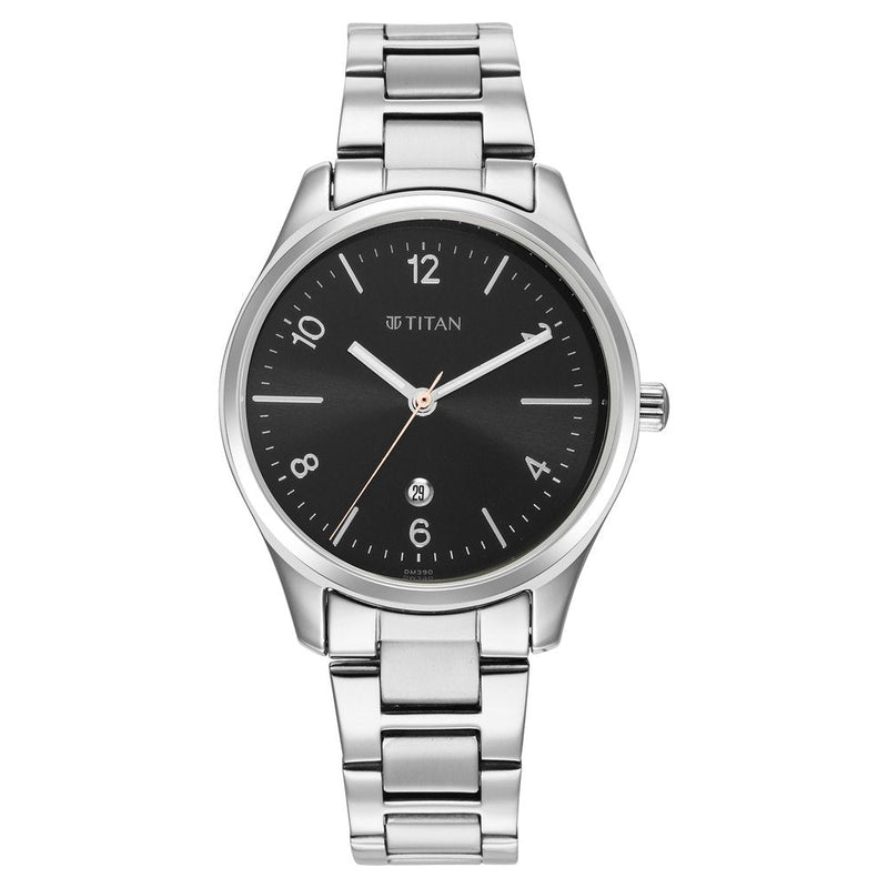 Titan Trendsetters Black Dial Analog Stainless Steel Strap watch for Women