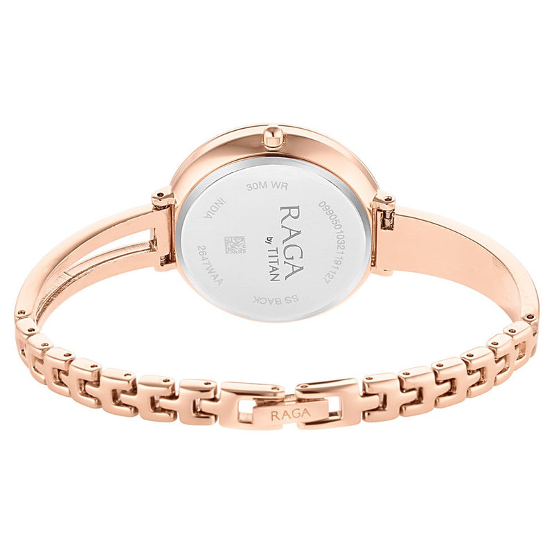 Titan Raga Viva Rose Gold Dial Women Watch With Metal Strap