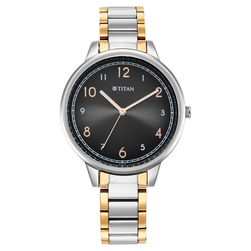 Titan Trendsetters Anthracite Dial Women Watch With Stainless Steel Strap