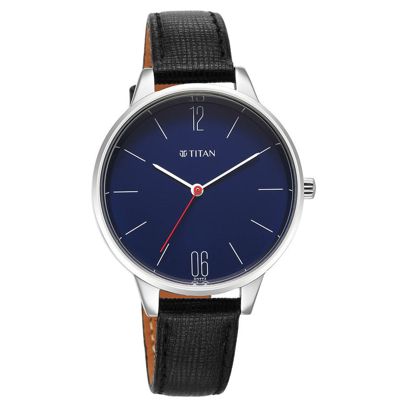 Titan Quartz Analog Blue Dial Watch for Women