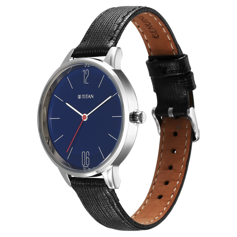 Titan Quartz Analog Blue Dial Watch for Women