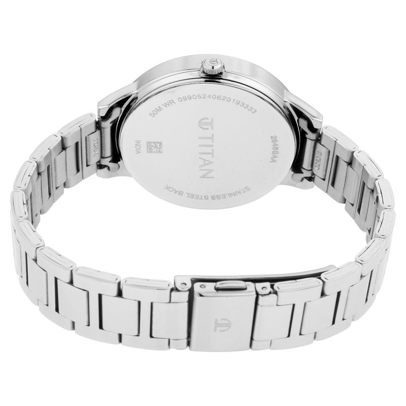 Titan Workwear Black Dial Analog Metal Strap watch for Women