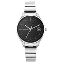 Titan Workwear Black Dial Women Watch With Stainless Steel Strap