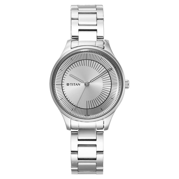 Titan Yin & Yang Silver Dial Analog Stainless steel Strap Watch for Women