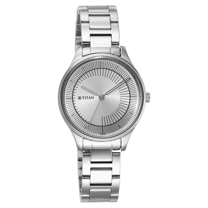 Titan Yin & Yang Silver Dial Analog Stainless steel Strap Watch for Women