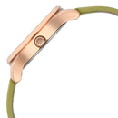 Titan Workwear White Dial Green Leather Strap watch for Women