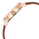 Titan Workwear White Dial Leather Strap Watch for Women