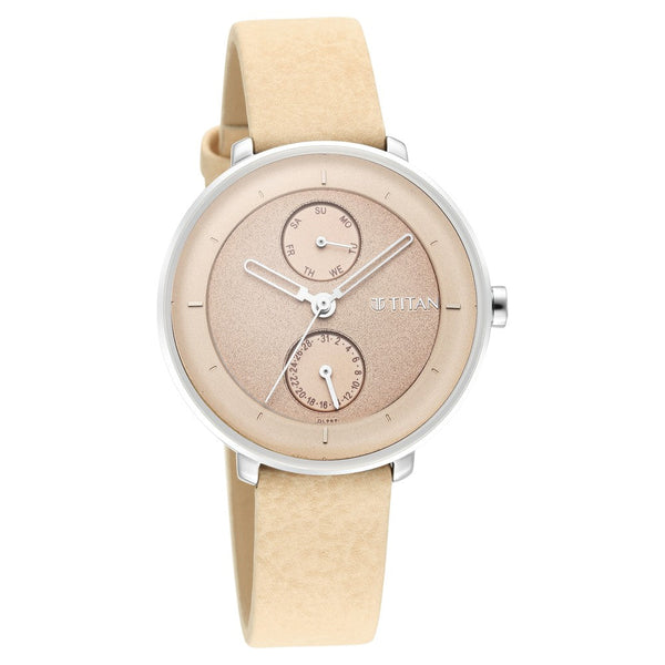 Titan Pastel Dreams Analog Quartz Leather Strap watch for Women