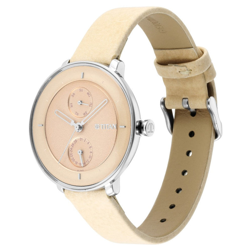 Titan Pastel Dreams Analog Quartz Leather Strap watch for Women