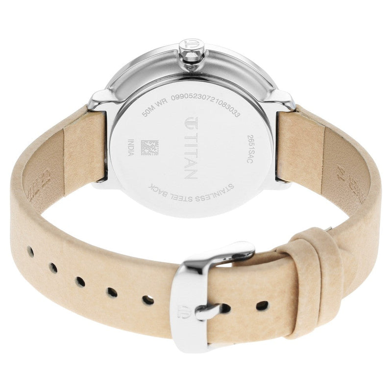 Titan Pastel Dreams Analog Quartz Leather Strap watch for Women