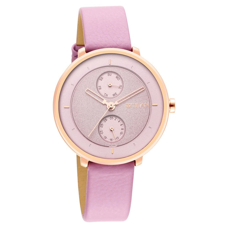 Titan Pastel Dreams Quartz Analog Leather Strap Watch for Women