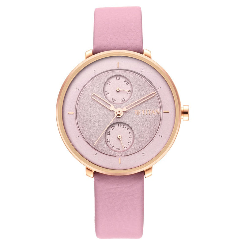 Titan Pastel Dreams Quartz Analog Leather Strap Watch for Women