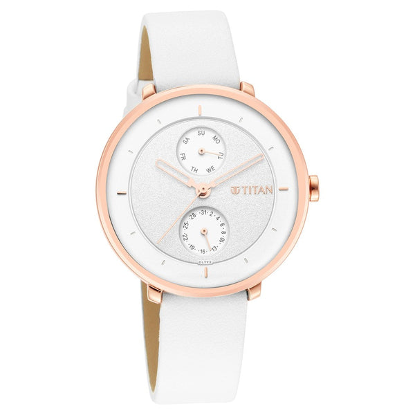 Titan Pastel Dreams Quartz Analog Leather Strap Watch for Women