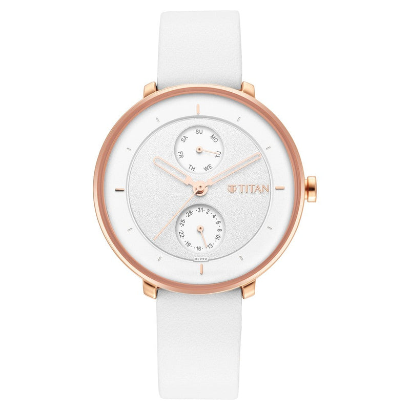 Titan Pastel Dreams Quartz Analog Leather Strap Watch for Women