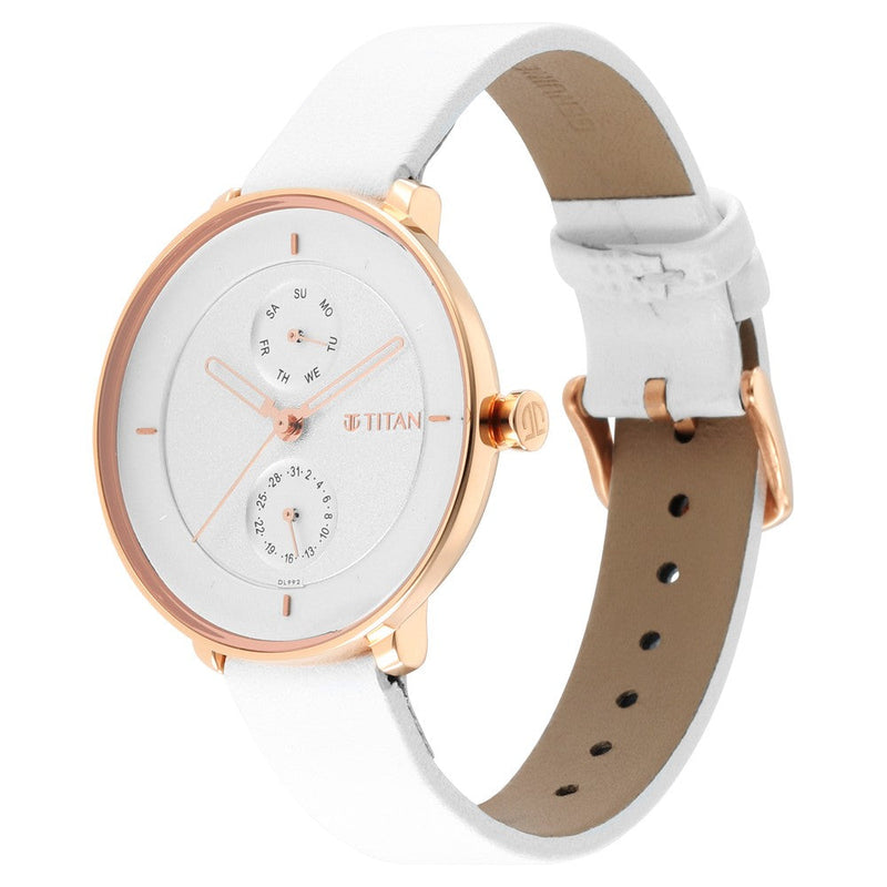 Titan Pastel Dreams Quartz Analog Leather Strap Watch for Women