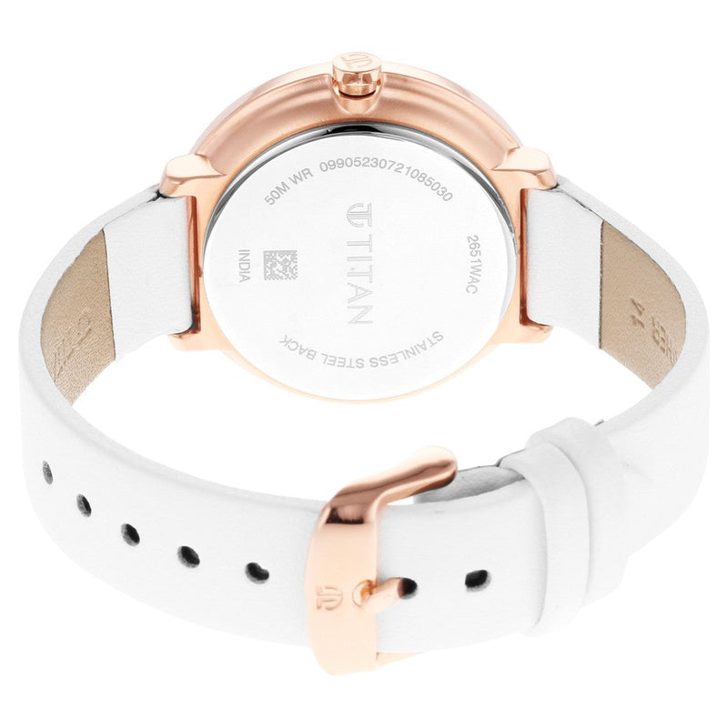 Titan Pastel Dreams Quartz Analog Leather Strap Watch for Women