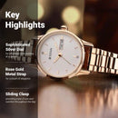 Titan Lagan Silver Dial Women Watch With Metal Strap