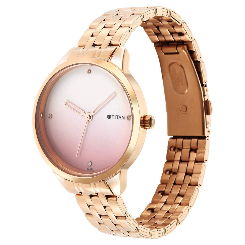 Titan Pastel Dreams Purple Dial Analog Metal Strap watch for Women