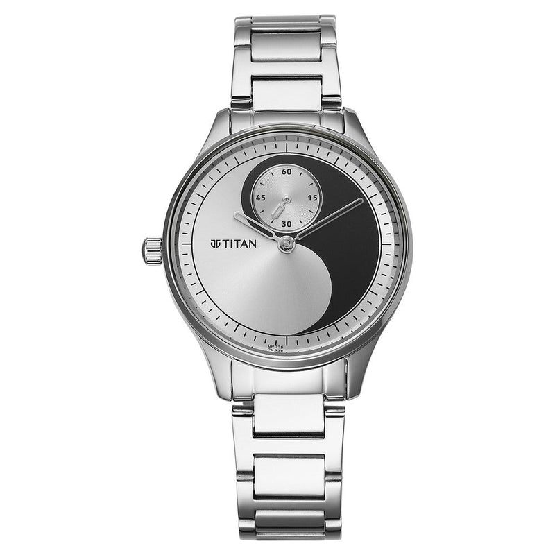 Titan Yin & Yang Black Dial Analog Stainless steel Strap Watch for Women