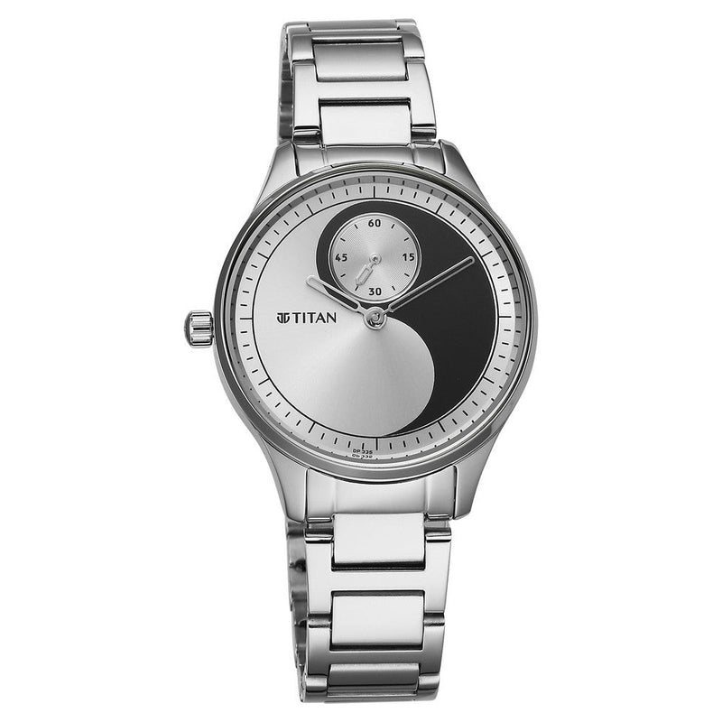 Titan Yin & Yang Black Dial Analog Stainless steel Strap Watch for Women