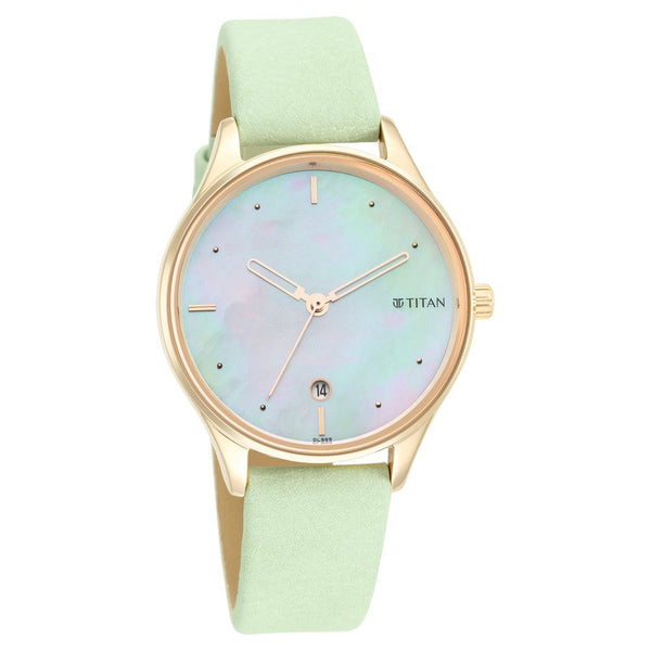 Titan Pastel Dreams Analog Leather Strap watch for Women