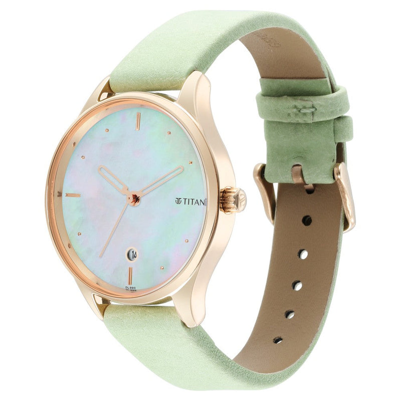 Titan Pastel Dreams Analog Leather Strap watch for Women