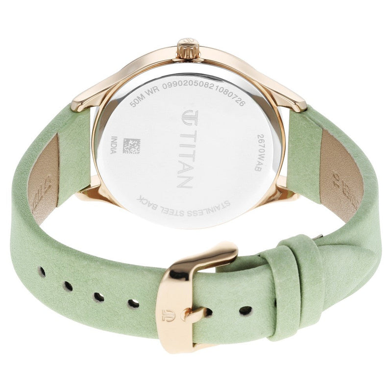 Titan Pastel Dreams Analog Leather Strap watch for Women