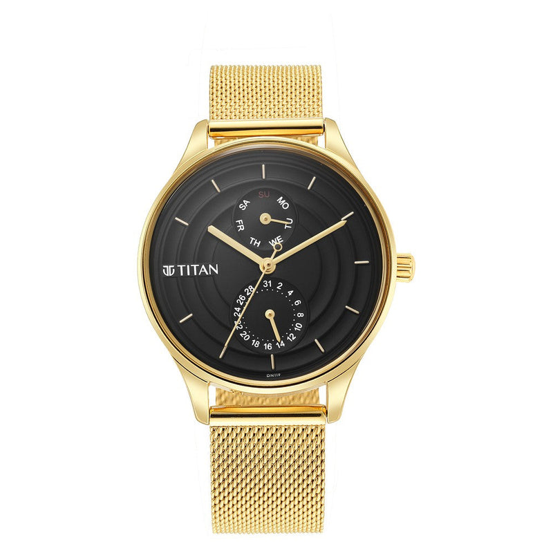 Titan Neo Workdays Black Dial Multi Stainless Steel Strap watch for Women