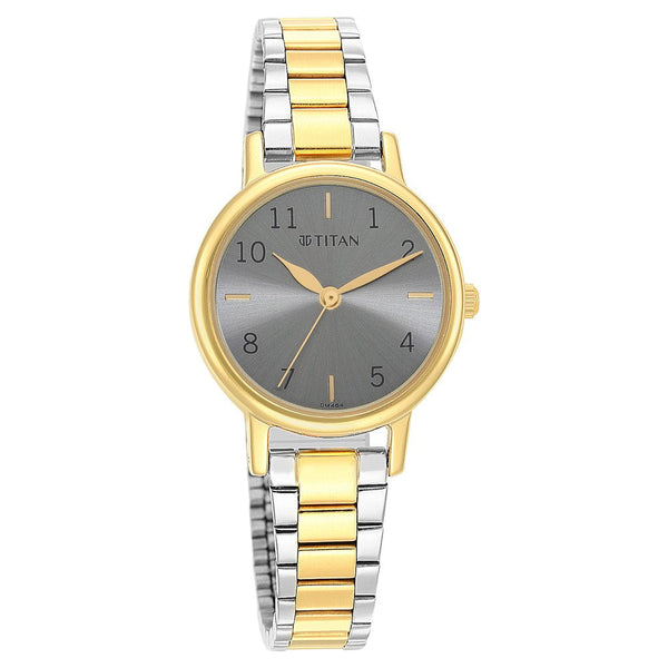 Titan Karishma Grey Dial Analog Stainless Steel Strap watch for Women