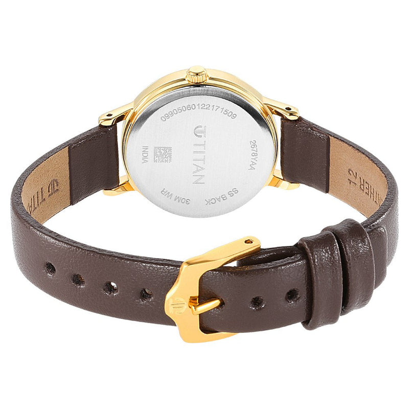 Women Karishma Brown Dial Metal Strap Watch