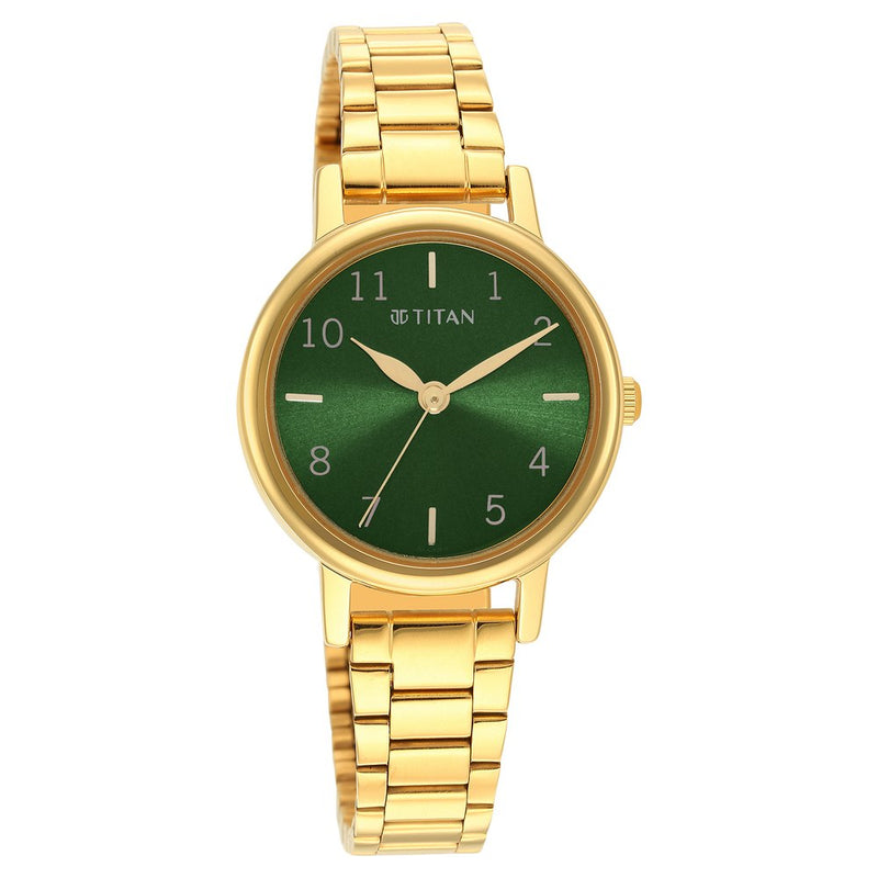 Titan Karishma Green Dial Analog Stainless Steel Strap watch for Women