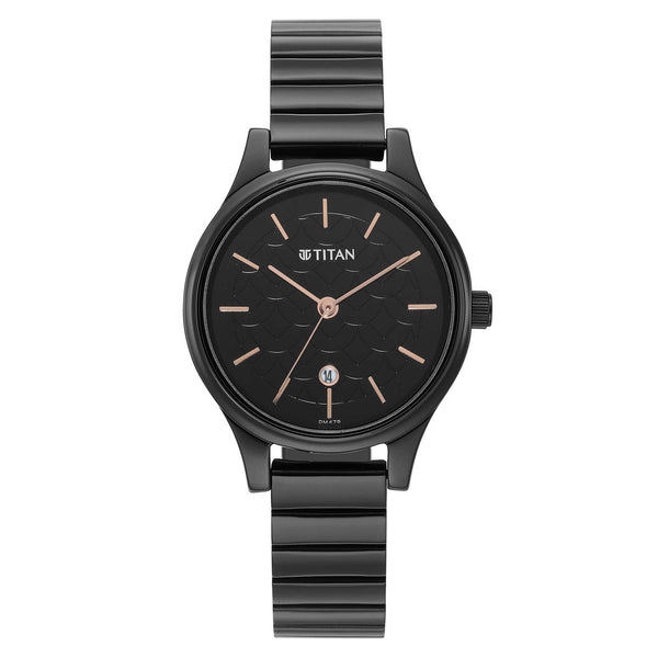 Women Karishma Black Dial Metal Strap Watch