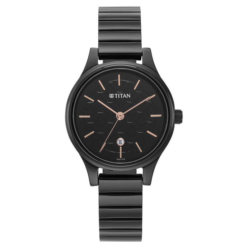 Women Karishma Black Dial Metal Strap Watch