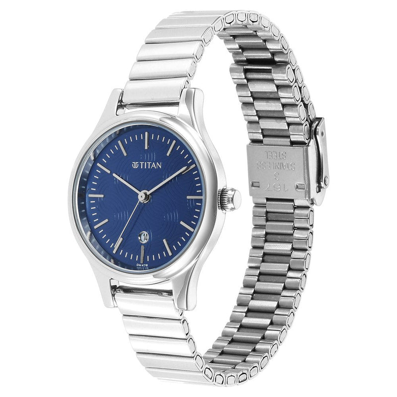 Women Karishma Blue Dial Metal Strap Watch