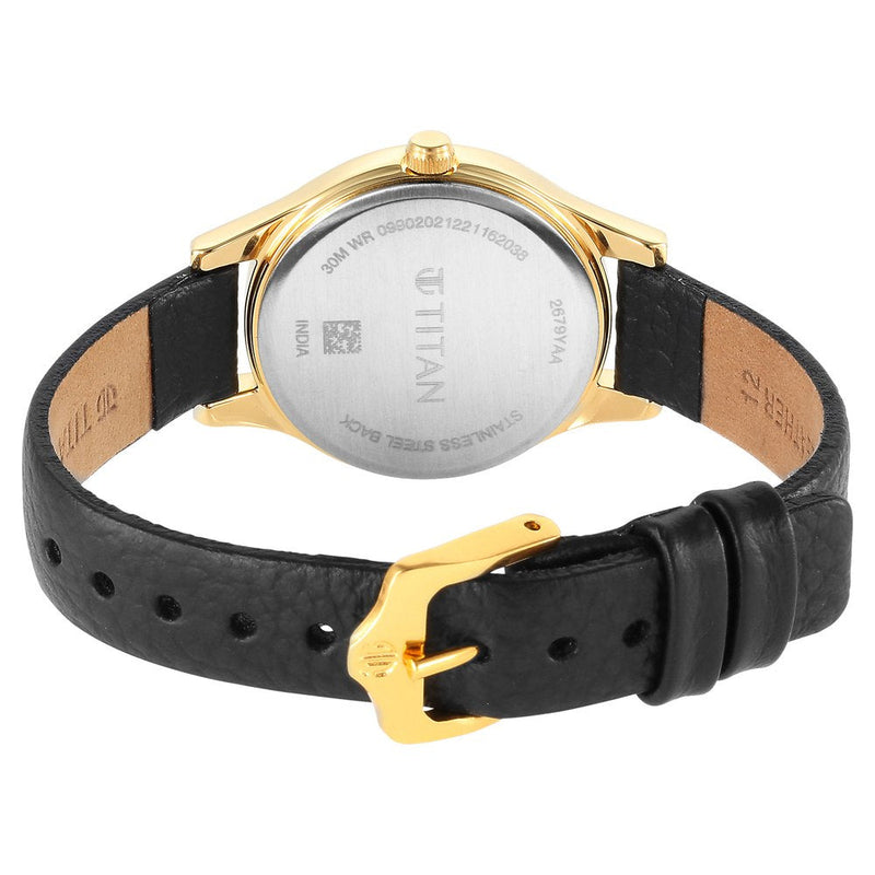 Titan Karishma White Dial Analog Leather Strap watch for Women