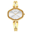 TITAN Women Karishma White Dial Metal Strap Watch