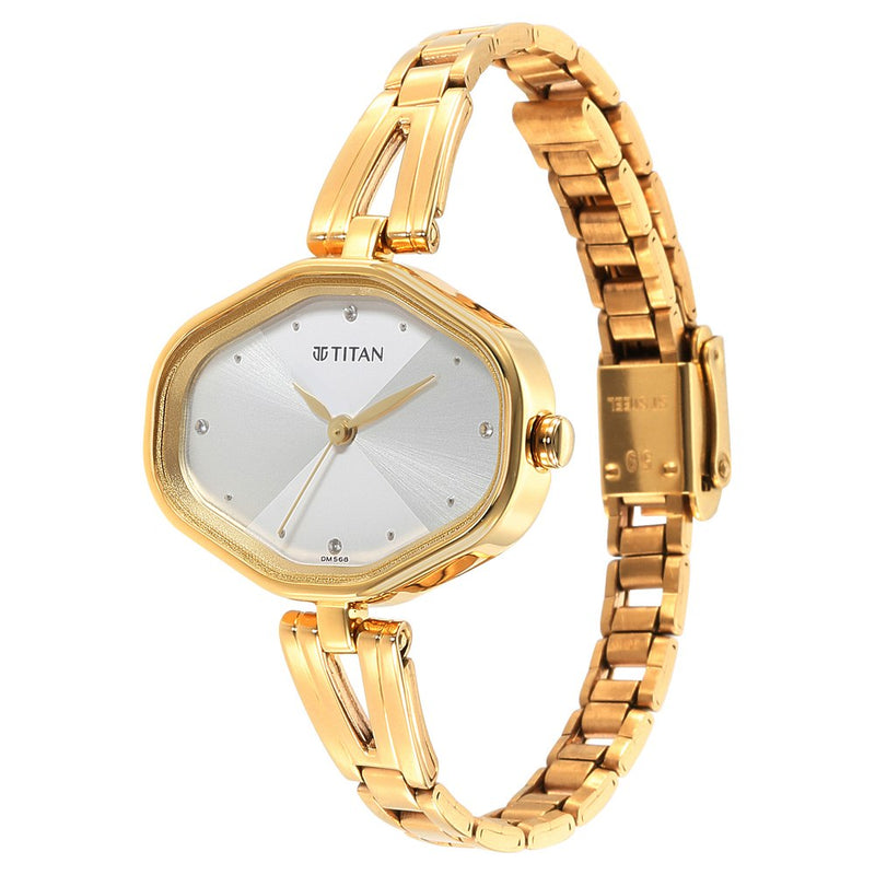 Women Karishma White Dial Metal Strap Watch