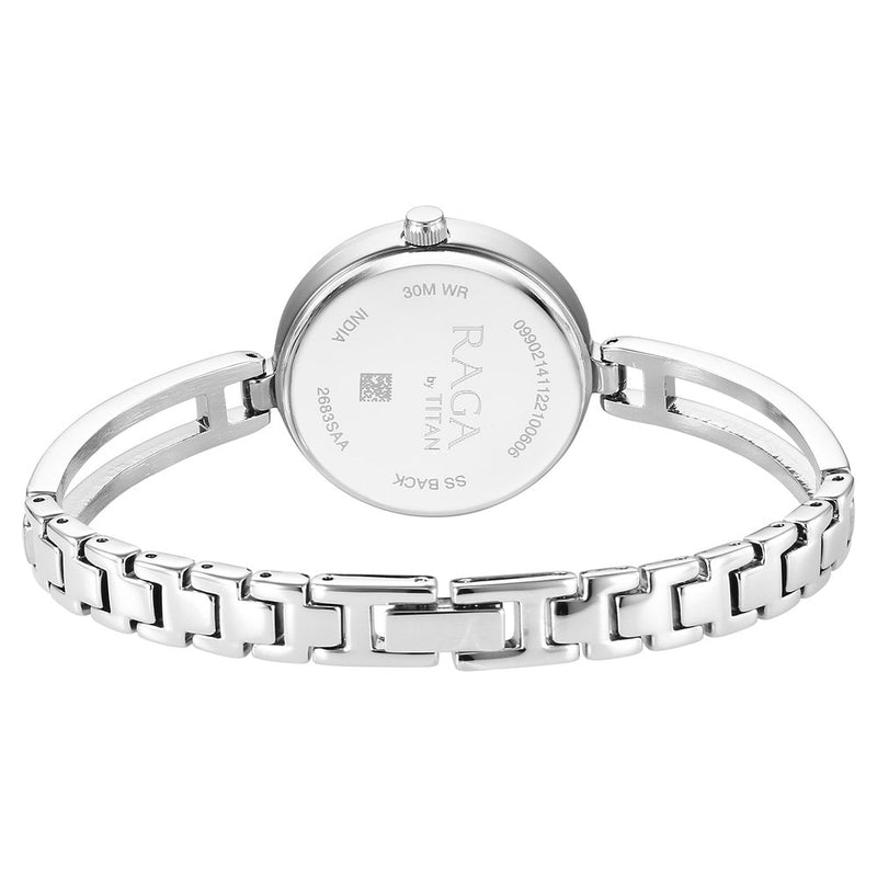 Titan Raga Viva Silver Dial Metal Strap Watch for Women