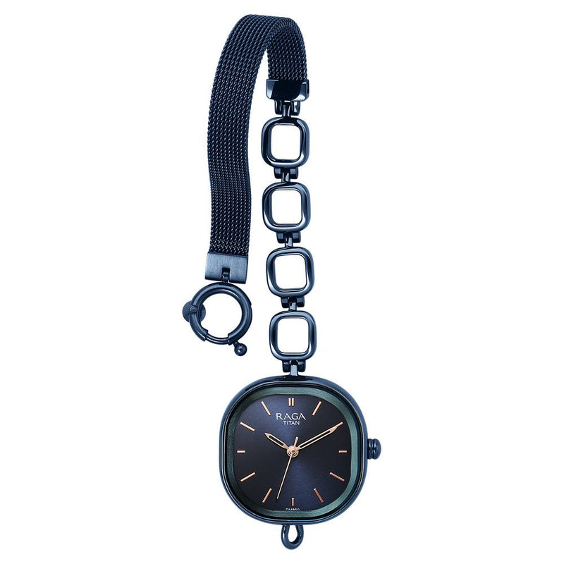 Titan Raga Delight Blue Dial Analog Metal Strap Watch for Women