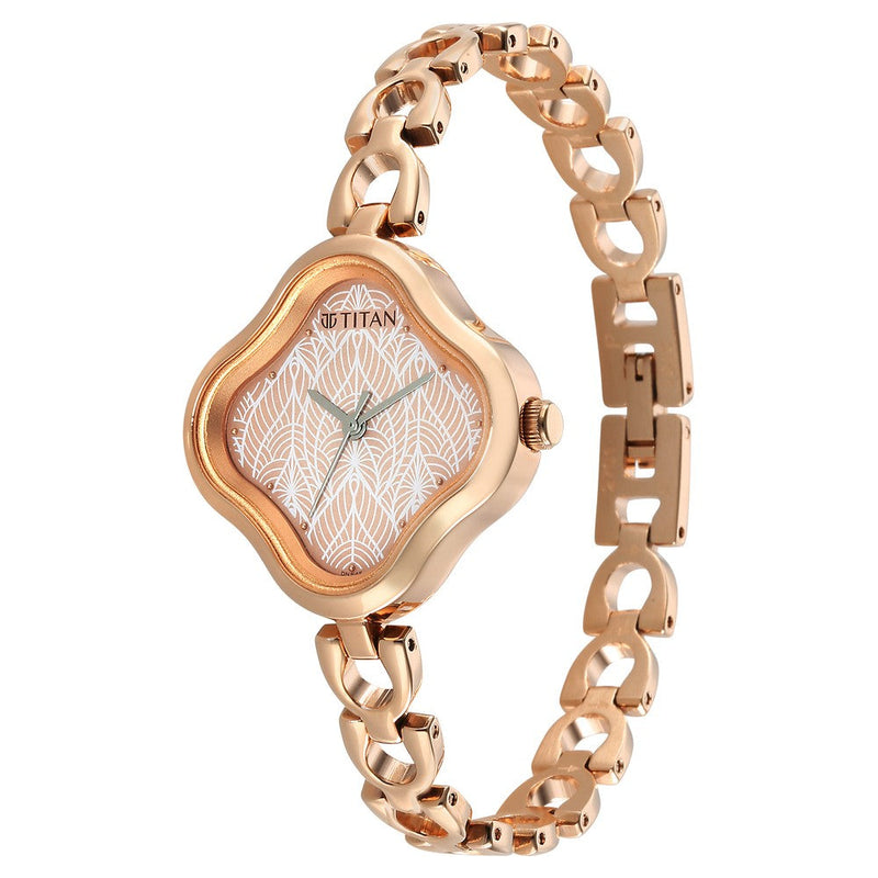 Titan Karishma Rose Gold Analog Metal Strap Watch for Women