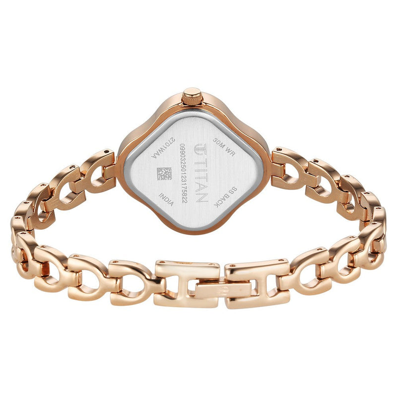 Titan Karishma Rose Gold Analog Metal Strap Watch for Women