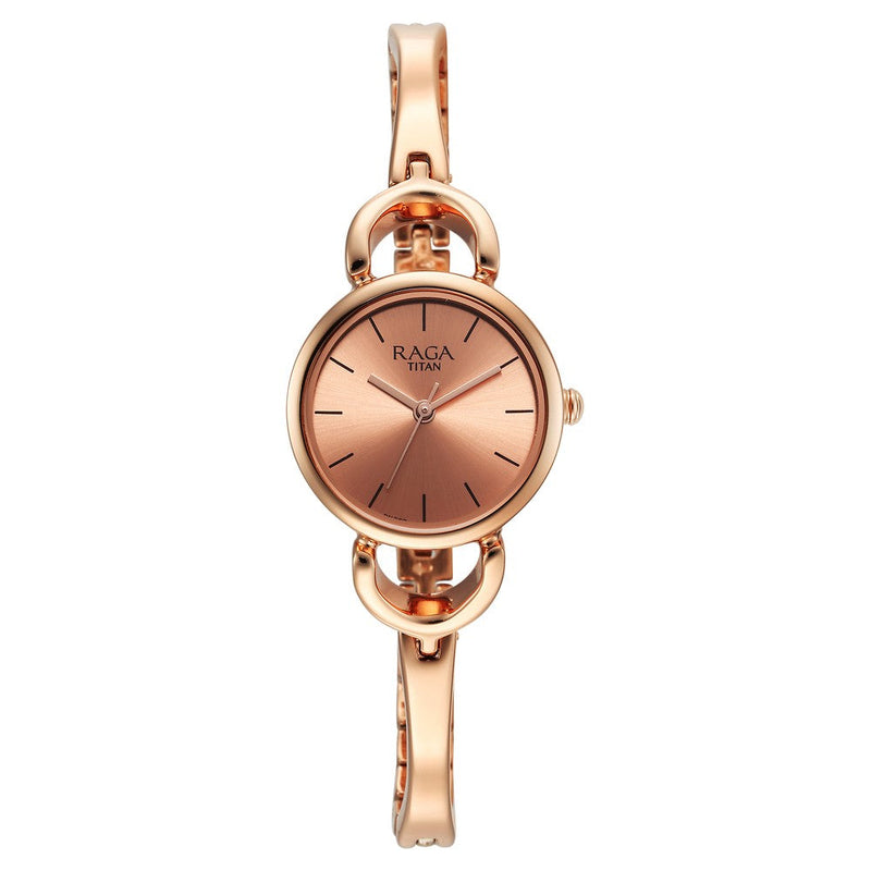 Titan Raga Rose Gold Dial Watch for Women