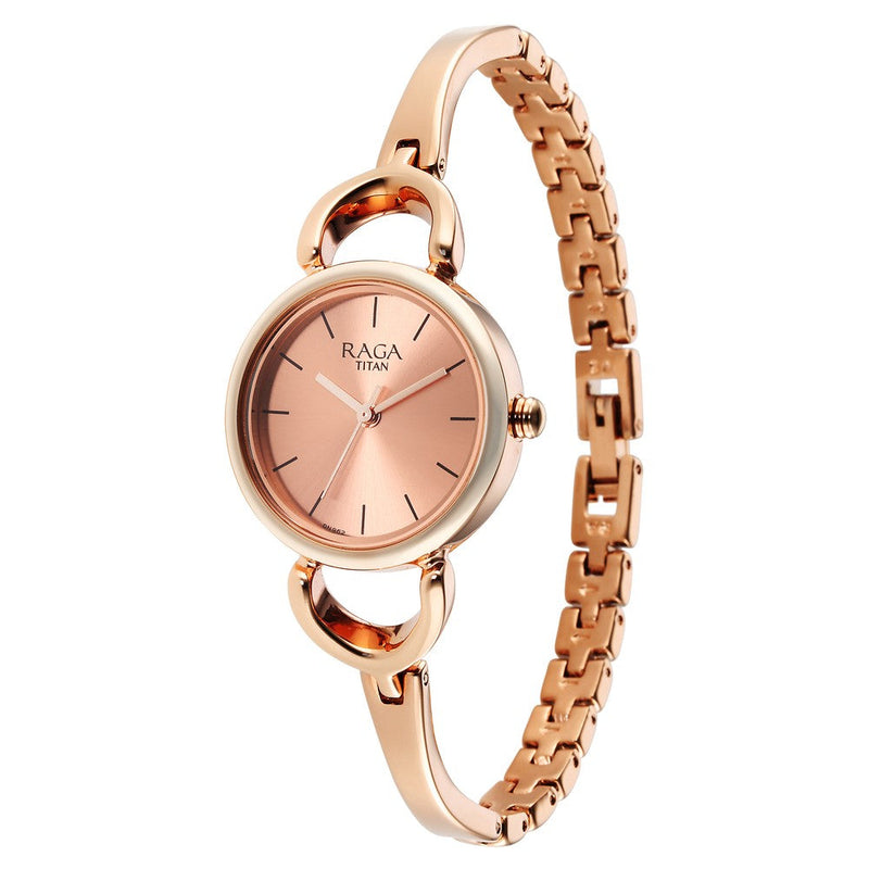 Titan Raga Rose Gold Dial Watch for Women