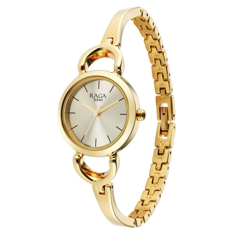 Titan Raga Champagne Dial Watch for Women