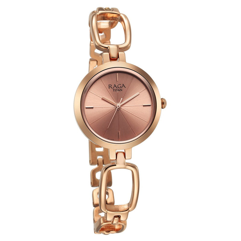 Titan Raga Rose Gold Dial Watch for Women