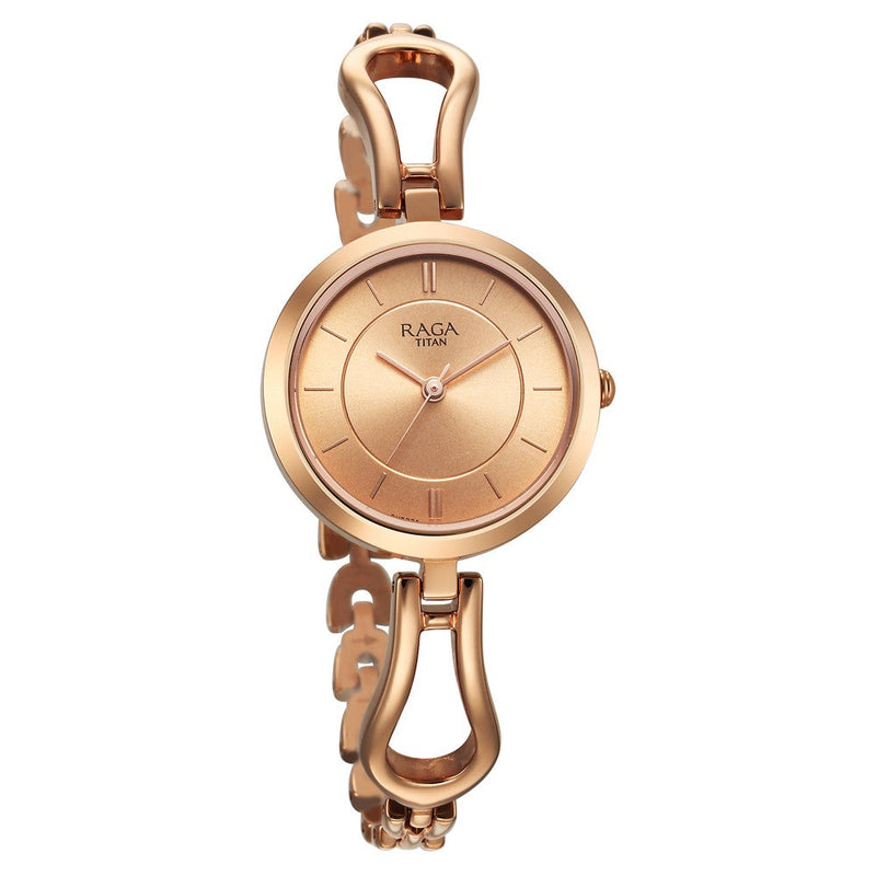 Titan Raga Rose Gold Dial Watch for Women