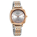 Titan Shaped Case Silver White Dial Metal Strap Watch