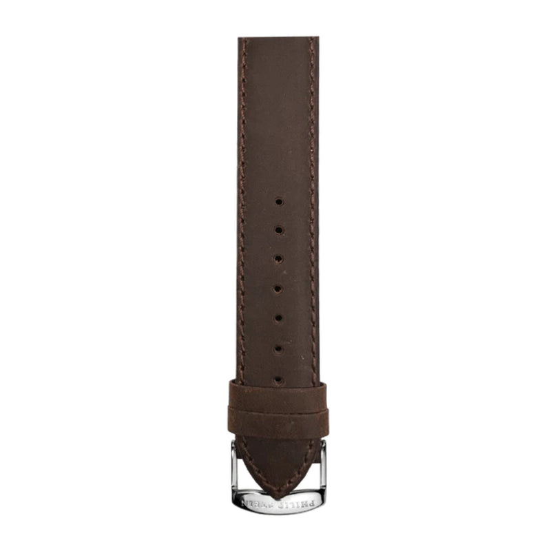 PHILIP STEIN Signature Chocolate Stitched Strap Size 3