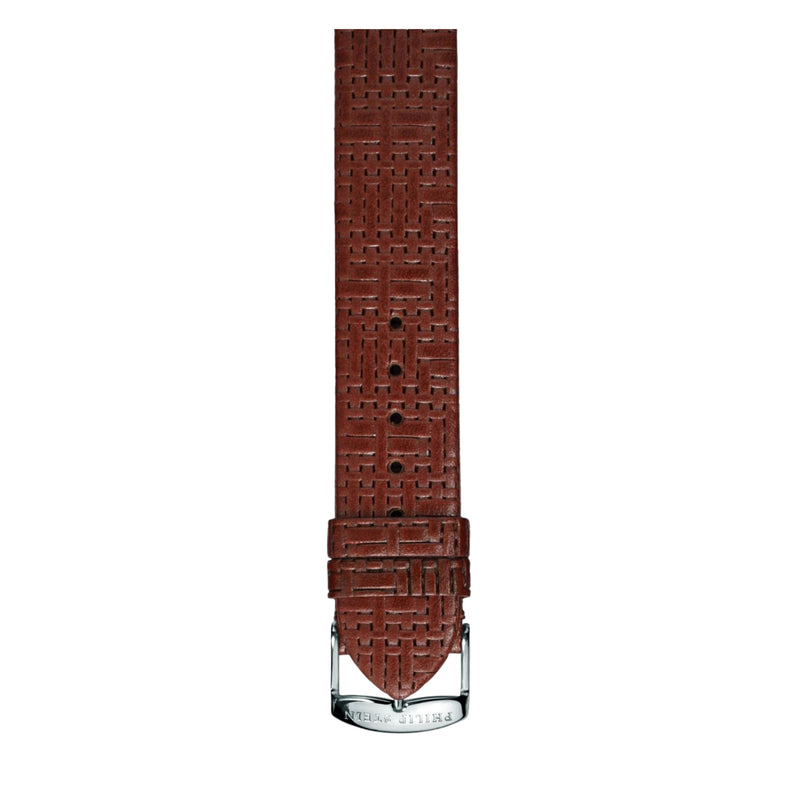 PHILIP STEIN Signature Brown Woven Strap Size 3