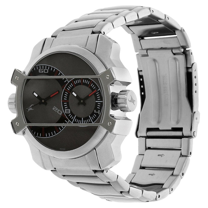 Fastrack Quartz Analog Grey Dial Stainless Steel Strap Watch for Guys